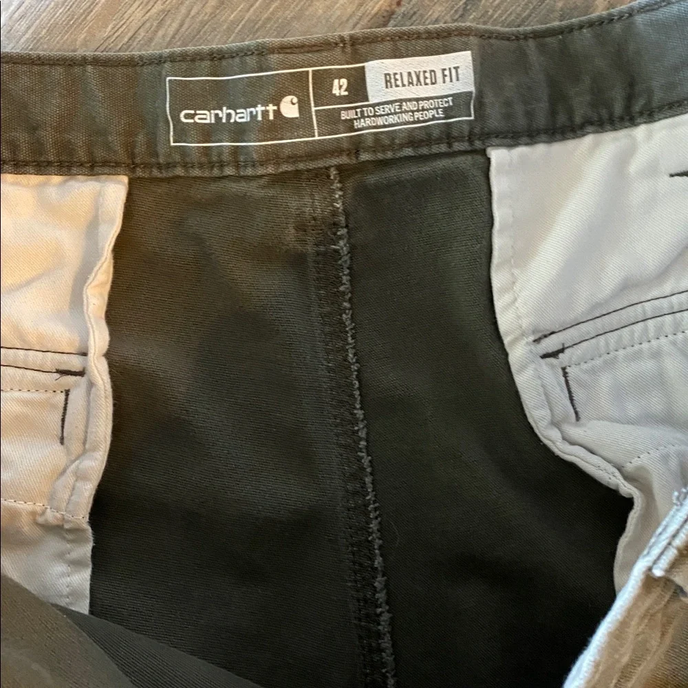 Men's Cargo Shorts - Tan and Olive Carhartt 42 Waist Relax Fit